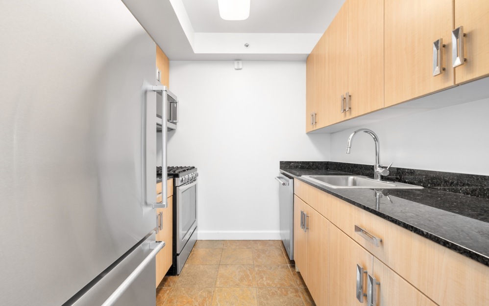 well lit kitchen