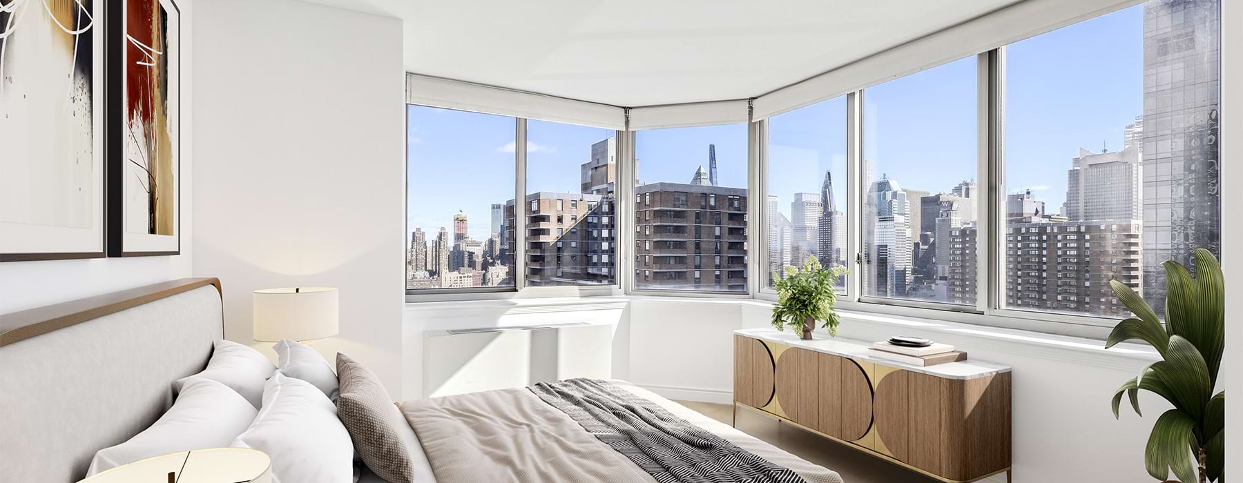 a bed in a bedroom