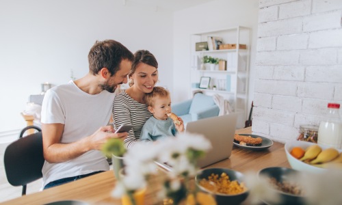 Exceptional Indoor Air Quality a family relaxing at home