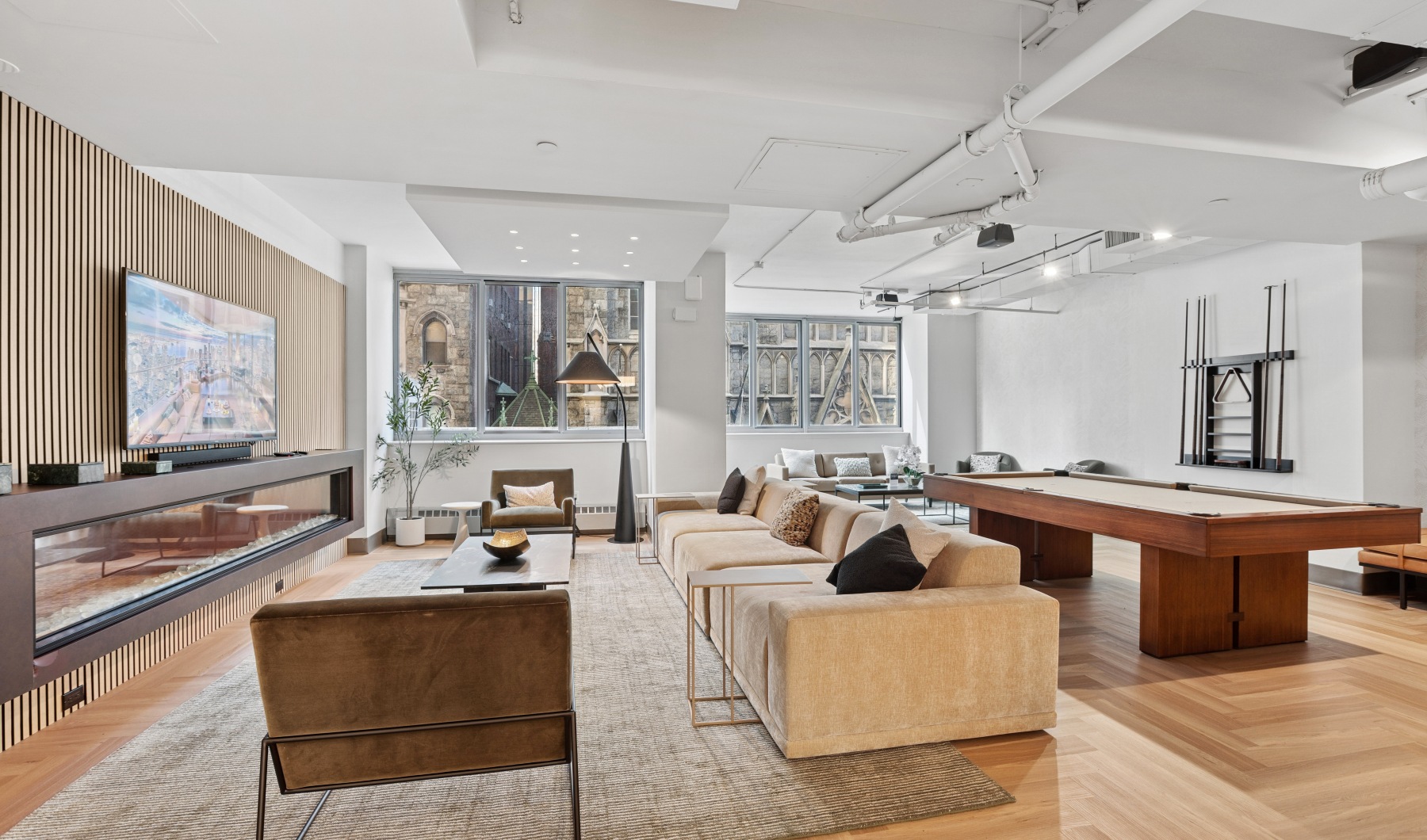 Resident Lounge resident lounge with new tv seating area and billiards